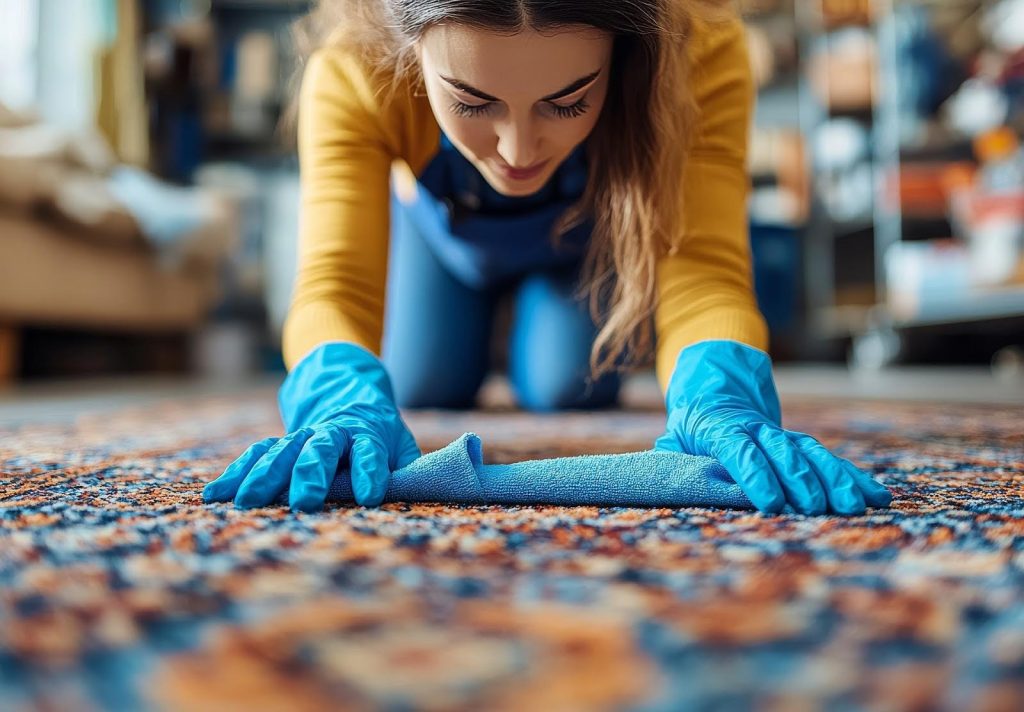 how to clean rugs by hand